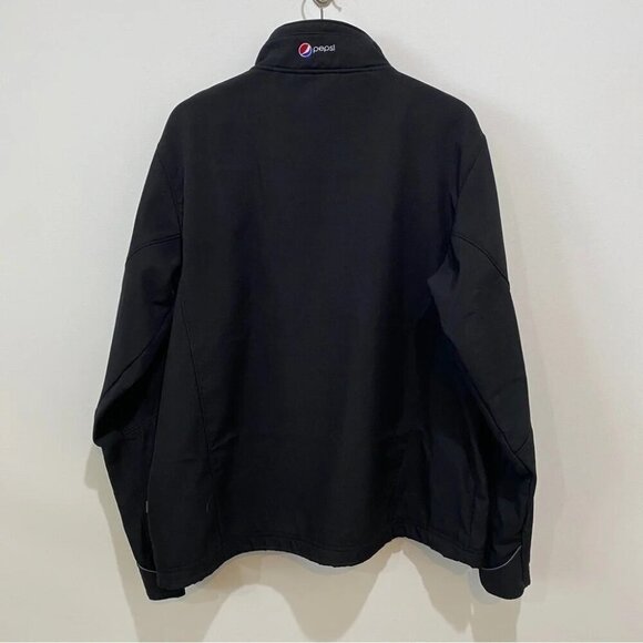 Men’s L Pepsi Performance Softshell Fleece Lined Black Jacket - Picture 2 of 16